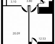 1-комнатная квартира площадью 45.75 кв.м, Новоалексеевская, 16с7 | цена 9 644 240 руб. | www.metrprice.ru