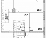 3-комнатная квартира площадью 100.01 кв.м, Лазоревый пр., 3 | цена 25 302 530 руб. | www.metrprice.ru