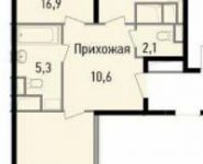 1-комнатная квартира площадью 74.8 кв.м, Некрасова ул. | цена 4 976 257 руб. | www.metrprice.ru