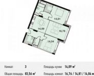 3-комнатная квартира площадью 83.6 кв.м, Донецкая улица, 30с29 | цена 19 390 791 руб. | www.metrprice.ru