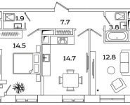 2-комнатная квартира площадью 55.4 кв.м, Рязанский проспект, д.влд 2 | цена 9 830 286 руб. | www.metrprice.ru