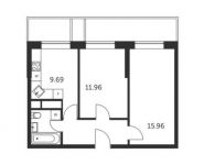 2-комнатная квартира площадью 47.4 кв.м,  | цена 4 743 158 руб. | www.metrprice.ru