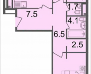 3-комнатная квартира площадью 87.1 кв.м, Серебрякова, 11-13, корп.2 | цена 12 711 810 руб. | www.metrprice.ru