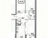 3-комнатная квартира площадью 87.8 кв.м, пр-кт Будённого, д. 51к3 | цена 16 726 548 руб. | www.metrprice.ru