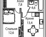 1-комнатная квартира площадью 39 кв.м, Золоторожский Вал, 11, стр. 9, корп.5 | цена 7 353 300 руб. | www.metrprice.ru