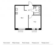 1-комнатная квартира площадью 39.6 кв.м,  | цена 3 556 080 руб. | www.metrprice.ru