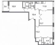 3-комнатная квартира площадью 76 кв.м, Радужная ул., 4/1 | цена 6 699 974 руб. | www.metrprice.ru