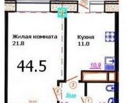 1-комнатная квартира площадью 44 кв.м в ЖК "На улице Авиаторов 11", улица Авиаторов, 11 | цена 6 100 000 руб. | www.metrprice.ru
