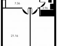 1-комнатная квартира площадью 48.83 кв.м, Новоалексеевская, 16с7 | цена 11 268 070 руб. | www.metrprice.ru