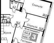 3-комнатная квартира площадью 102 кв.м, Электролитный пр., 16К5 | цена 21 360 264 руб. | www.metrprice.ru