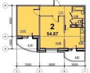 2-комнатная квартира площадью 54.87 кв.м, 5-й микрорайон, 18 | цена 2 977 832 руб. | www.metrprice.ru