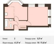 2-комнатная квартира площадью 41.4 кв.м, Донецкая ул., 30С1 | цена 5 449 244 руб. | www.metrprice.ru