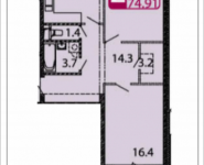 2-комнатная квартира площадью 81.8 кв.м, пр. Измайловский, 10, корп.2 | цена 24 992 550 руб. | www.metrprice.ru