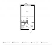1-комнатная квартира площадью 19.8 кв.м,  | цена 3 201 660 руб. | www.metrprice.ru