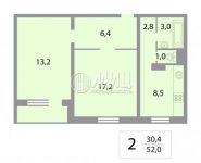 2-комнатная квартира площадью 52 кв.м, Большая Грузинская улица, 69 | цена 8 000 000 руб. | www.metrprice.ru