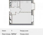 1-комнатная квартира площадью 37 кв.м, Ильменский пр., 14 | цена 5 821 200 руб. | www.metrprice.ru