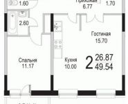 2-комнатная квартира площадью 49.5 кв.м, Барышевская Роща ул. | цена 4 682 900 руб. | www.metrprice.ru