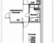 1-комнатная квартира площадью 39.86 кв.м, 2-я Муравская, корп.7 | цена 5 039 717 руб. | www.metrprice.ru