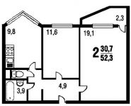 2-комнатная квартира площадью 52 кв.м, Льва Яшина ул., 1 | цена 6 800 000 руб. | www.metrprice.ru