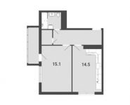1-комнатная квартира площадью 43.7 кв.м, Чоботовская улица, 1 | цена 6 416 602 руб. | www.metrprice.ru