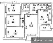 4-комнатная квартира площадью 81.5 кв.м, Народного Ополчения ул., 22К2 | цена 17 200 000 руб. | www.metrprice.ru