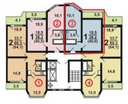 1-комнатная квартира площадью 40 кв.м, Вертолетчиков ул., 9К2 | цена 4 250 000 руб. | www.metrprice.ru