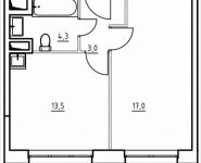 1-комнатная квартира площадью 37.8 кв.м, 1-й Грайвороновский пр, 1 стр 1 | цена 4 762 800 руб. | www.metrprice.ru