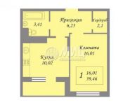 1-комнатная квартира площадью 38.1 кв.м, Богородский мкр, 1 | цена 2 780 000 руб. | www.metrprice.ru