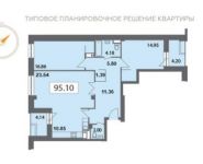 3-комнатная квартира площадью 92.9 кв.м, Краснобогатырская улица, 28 | цена 14 631 000 руб. | www.metrprice.ru