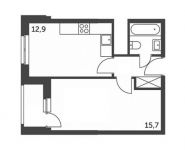 1-комнатная квартира площадью 36.3 кв.м,  | цена 4 261 438 руб. | www.metrprice.ru