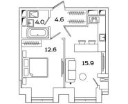 1-комнатная квартира площадью 37.1 кв.м, Рязанский проспект, д.влд 2 | цена 6 856 488 руб. | www.metrprice.ru