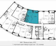 1-комнатная квартира площадью 53.68 кв.м, Вавилова, 69 | цена 11 440 926 руб. | www.metrprice.ru