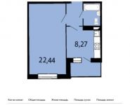 1-комнатная квартира площадью 39.1 кв.м,  | цена 4 246 260 руб. | www.metrprice.ru