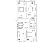 3-комнатная квартира площадью 87.4 кв.м, Рязанский проспект, д.2Б | цена 14 151 720 руб. | www.metrprice.ru