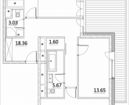 3-комнатная квартира площадью 102.61 кв.м, Лазоревый пр., 3, корп.6 | цена 32 835 200 руб. | www.metrprice.ru