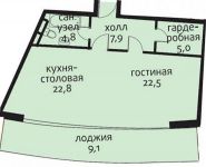 2-комнатная квартира площадью 71.8 кв.м, Ефремова ул., 10 | цена 42 066 215 руб. | www.metrprice.ru