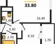 1-комнатная квартира площадью 33.8 кв.м, Мясницкая улица, 17с2 | цена 3 449 790 руб. | www.metrprice.ru