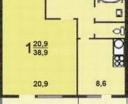 1-комнатная квартира площадью 39 кв.м, Россошанский пр., 8К2 | цена 6 000 000 руб. | www.metrprice.ru