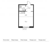 1-комнатная квартира площадью 23.4 кв.м, Люблинская ул, 72 | цена 3 666 780 руб. | www.metrprice.ru