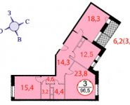 3-комнатная квартира площадью 96 кв.м, Фасадная ул., 2 | цена 7 720 000 руб. | www.metrprice.ru