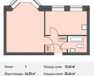 1-комнатная квартира площадью 44.5 кв.м, Донецкая ул., 30С1 | цена 5 503 707 руб. | www.metrprice.ru