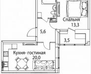 2-комнатная квартира площадью 46 кв.м, Юго-Восточный административный округ, район Лефортово, жилой квартал Символ, к4 | цена 9 618 000 руб. | www.metrprice.ru