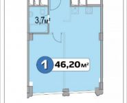 1-комнатная квартира площадью 46 кв.м, Нахимовский просп., 21 | цена 5 690 098 руб. | www.metrprice.ru