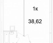 1-комнатная квартира площадью 38.6 кв.м, Живописная улица, вл21 | цена 2 825 358 руб. | www.metrprice.ru