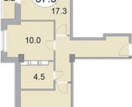 2-комнатная квартира площадью 57.5 кв.м, Им. Орлова ул., 6 | цена 3 680 000 руб. | www.metrprice.ru