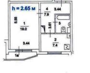 1-комнатная квартира площадью 38.7 кв.м, Газопровод ул., 13к1 | цена 5 400 000 руб. | www.metrprice.ru