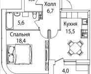 1-комнатная квартира площадью 51 кв.м, Золоторожский Вал, 11, стр. 9, корп.9 | цена 9 998 370 руб. | www.metrprice.ru