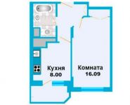 1-комнатная квартира площадью 34.9 кв.м, Рябиновая ул. | цена 2 477 900 руб. | www.metrprice.ru