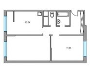 2-комнатная квартира площадью 54.1 кв.м, Трубецкая улица, 2 | цена 3 541 600 руб. | www.metrprice.ru