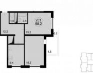 2-комнатная квартира площадью 60.2 кв.м, Радио ул. | цена 6 483 540 руб. | www.metrprice.ru